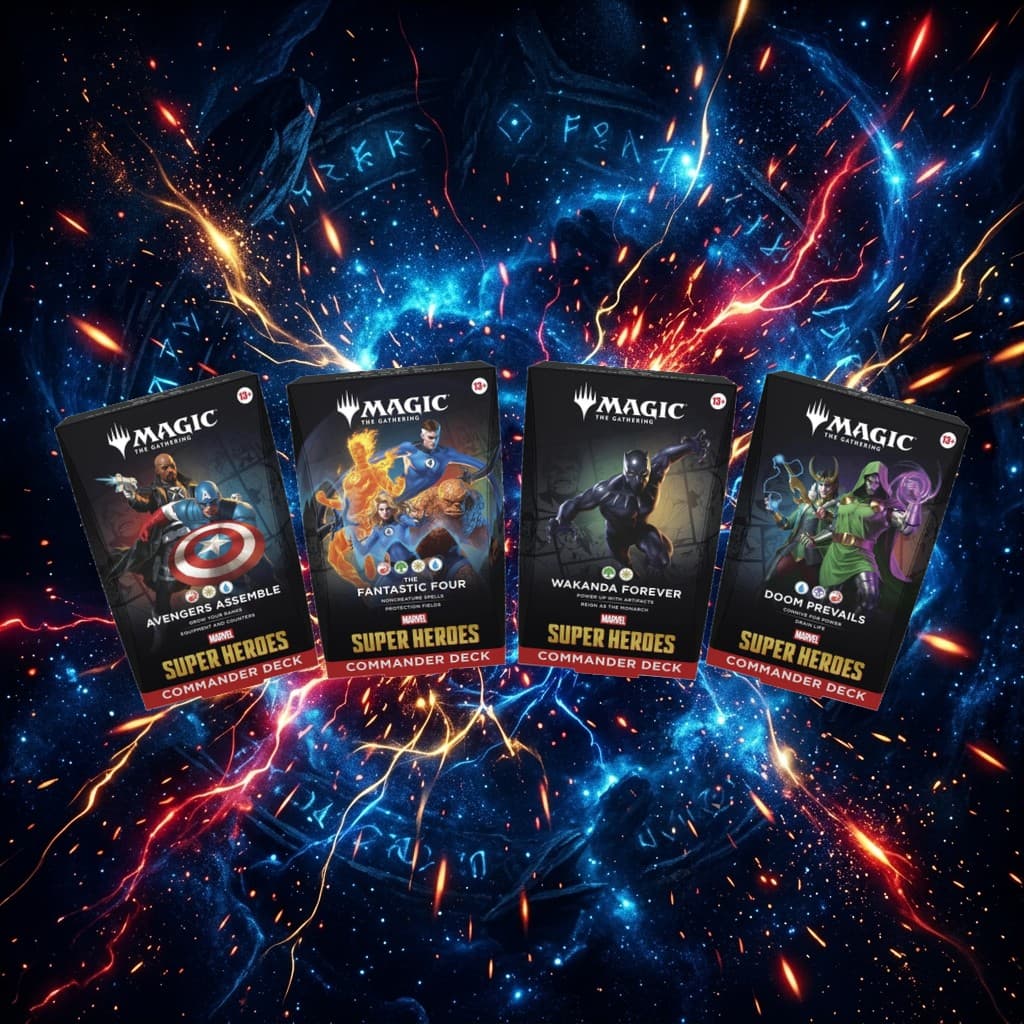 Estrategia y Poder: Cómo funcionan los nuevos Mazos Commander de Marvel Super Heroes